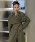 Asymmetric Belted Coat